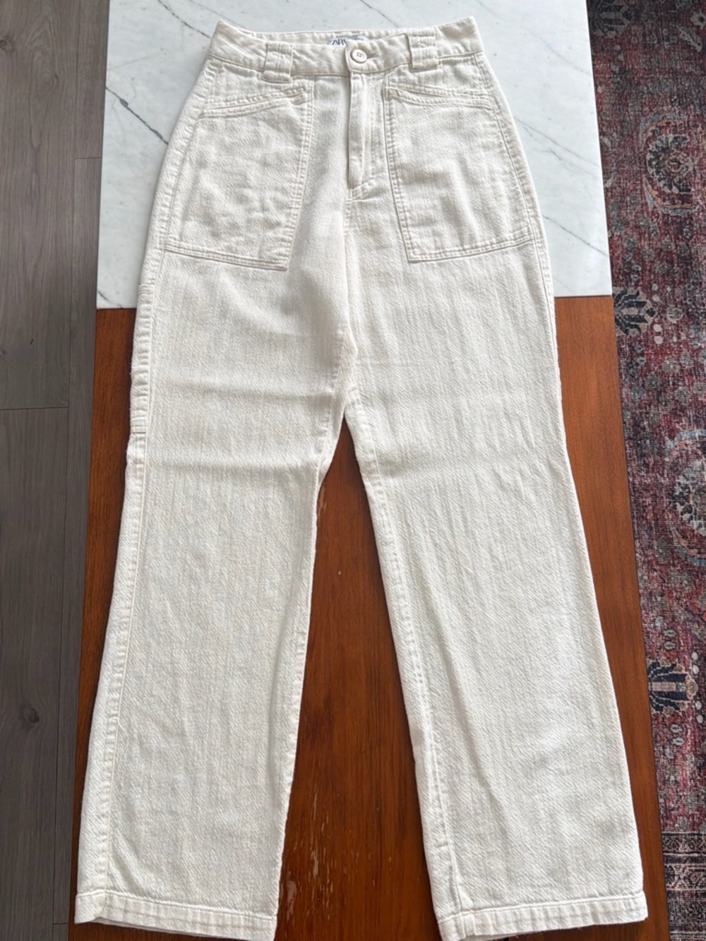 Zara High-Rise Cream Women’s linen pant